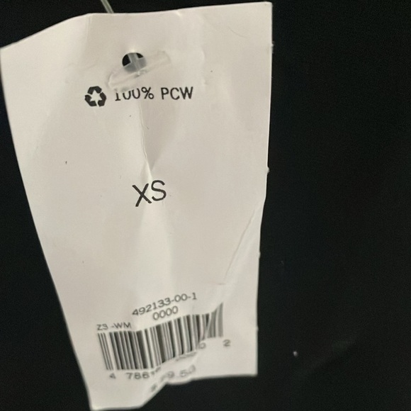 Banana Republic: Black Tank Top- faux leather sides & bottom- zip back- S - Picture 3 of 13